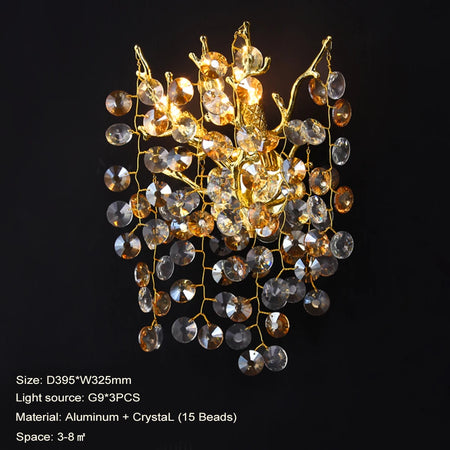 Chandelier - Luxury Gold Crystal Pendant Light for Dining Room SW-36210347 - SWEET-LIGHTS