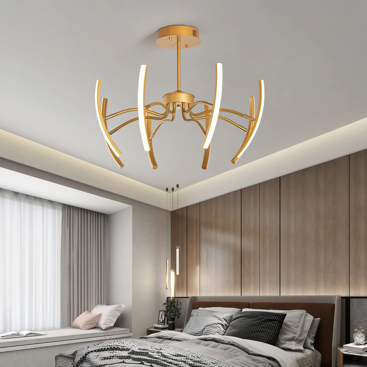 Ceiling Light - MDWELL Matte Black/White Modern LED Ceiling Lights for Living Room Bedroom Adjustable Lamp SW-36210345 - SWEET-LIGHTS