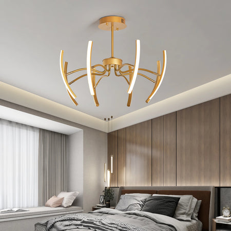 Ceiling Light - MDWELL Matte Black/White Modern LED Ceiling Lights for Living Room Bedroom Adjustable Lamp SW-36210345 - SWEET-LIGHTS