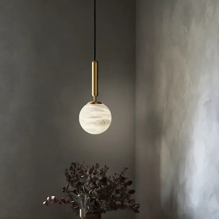 Pendant Light - Modern Marble All Copper Single Head Lamp SW-36210789 - SWEET-LIGHTS