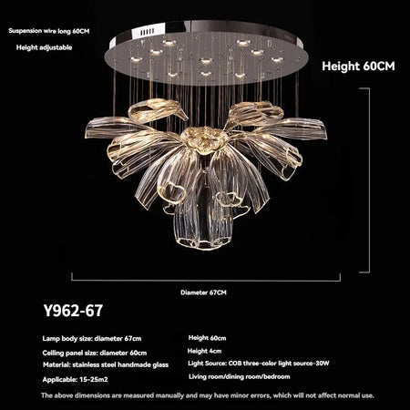 Chandelier - Italy Designer Crystal Glass Pendant Lights Luxury SW-36210457 - SWEET-LIGHTS