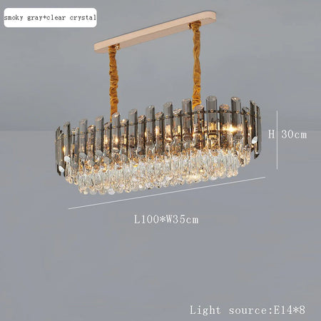 Chandelier - Modern Luxury Clear Amber Crystal Ceiling Lamp Elegant LED Lighting SW-36210234 - SWEET-LIGHTS