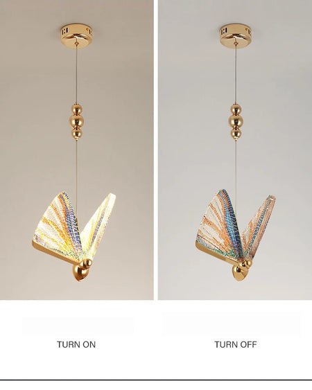 Pendant Light - Nordic Colorful Butterfly LED Pendant Lamps for Home Bedroom Living Room Indoor Golden Lighting SW-36210478 - SWEET-LIGHTS