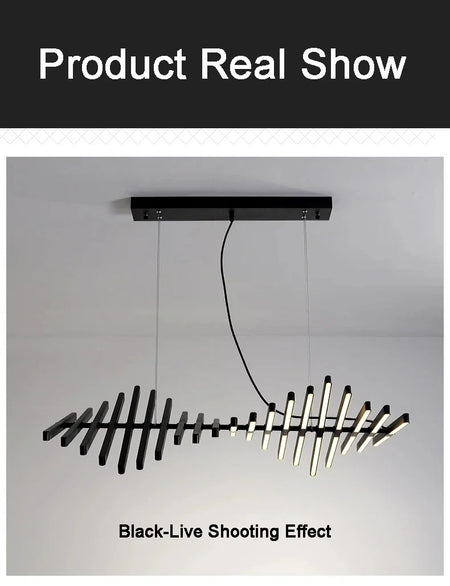 Pendant Light - Luxury Creative Fishbone Chandelier LED Home Decor SW-36210457 - SWEET-LIGHTS