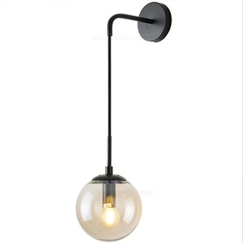 Wall Light - Nordic Modern Vintage Wall Lamps LED Glass Ball Mirror Bedroom Living Room Light Fixtures SW-36210345 - SWEET-LIGHTS