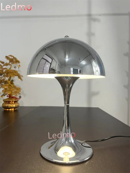 Table Lamp - Mushroom Denmark Chrome Desk Light E27 Bulb SW-36210458 - SWEET-LIGHTS