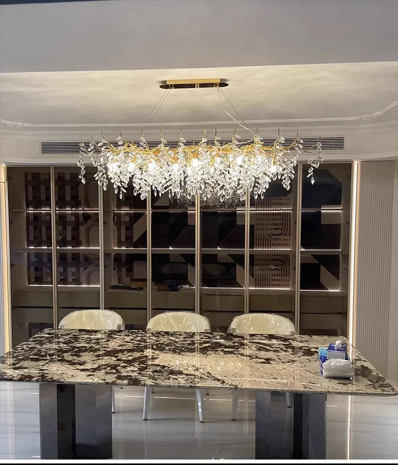 Pendant Light - Modern Luxury Crystal Branches Chandelier LED Fixture SW-36210457 - SWEET-LIGHTS
