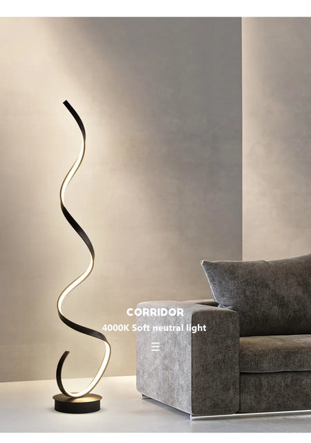 Floor Lamp - Modern LED Strip Minimalist Black White Light SW-36210457 - SWEET-LIGHTS
