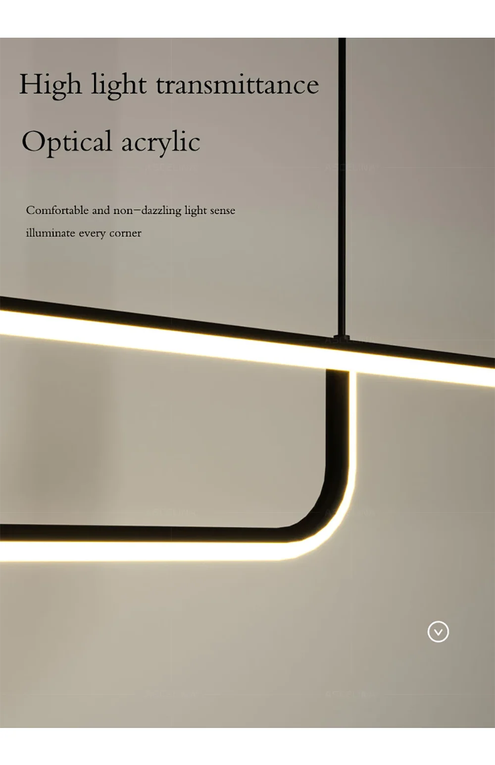 Pendant Light - Modern LED Strip Chandelier Gold Indoor Lamp SW-36210345 - SWEET-LIGHTS