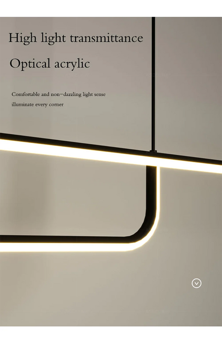 Pendant Light - Modern LED Strip Chandelier Gold Indoor Lamp SW-36210345 - SWEET-LIGHTS