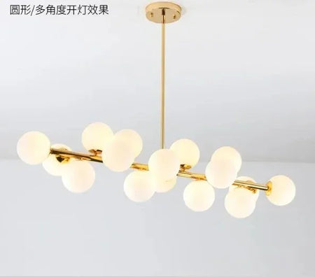 Pendant Light - Nordic LED Glass Ball Chandelier Gold Black Home Decor Lamp SW-36210234 - SWEET-LIGHTS