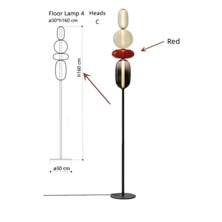 Floor Lamp - Italian Colored Glass LED Designer Light SW-36210458 - SWEET-LIGHTS