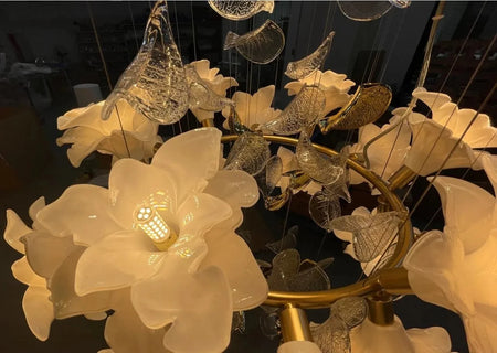 Chandelier - Loft Hanging Crystal Pendant Light for Modern Luxury Hotel Lobby Living Room SW-36210578 - SWEET-LIGHTS