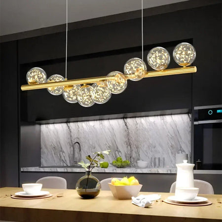 Pendant Light - Modern Led Long Ceiling Chandelier Glass Balls Dining Room Kitchen Hanging Lamp SW-36210345 - SWEET-LIGHTS