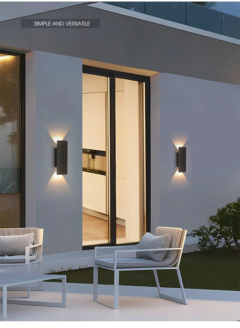 Outdoor Light - Waterproof Aluminum Wall Lamp 18W LED Black SW-36210578 - SWEET-LIGHTS