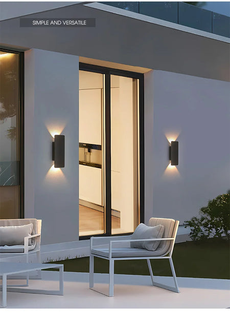 Outdoor Light - Waterproof Aluminum Wall Lamp 18W LED Black SW-36210578 - SWEET-LIGHTS