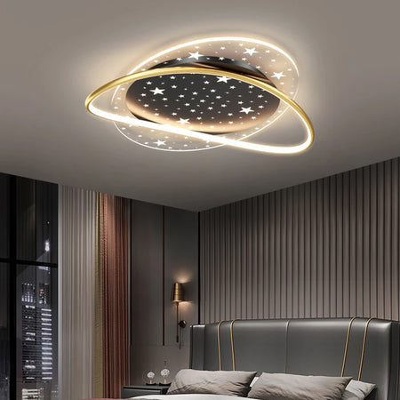 Ceiling Light - New Modern LED Black/Gold with Remote Control SW-36210678 - SWEET-LIGHTS