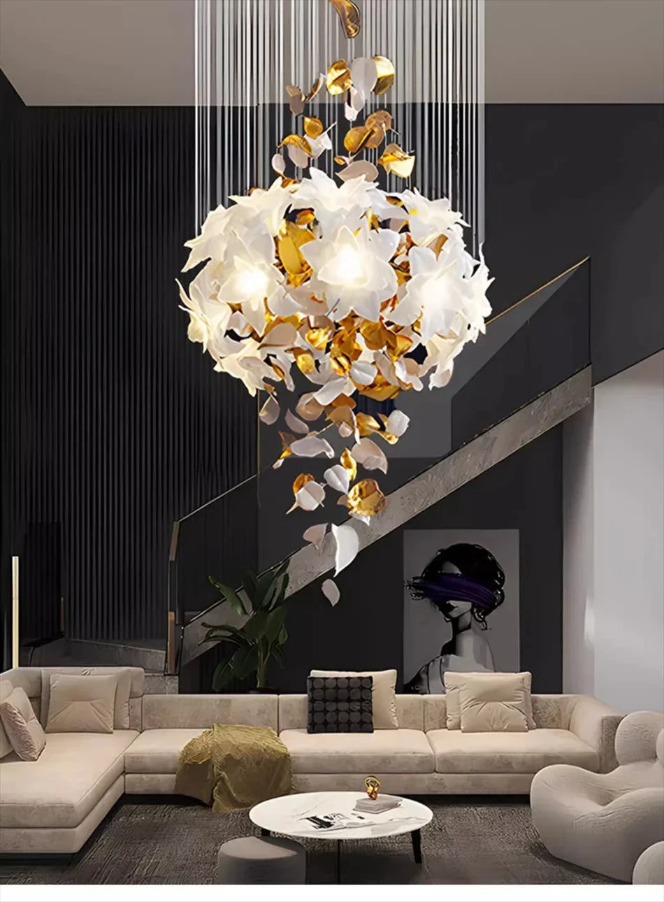 Chandelier - Loft Hanging Crystal Pendant Light for Modern Luxury Hotel Lobby Living Room SW-36210578 - SWEET-LIGHTS
