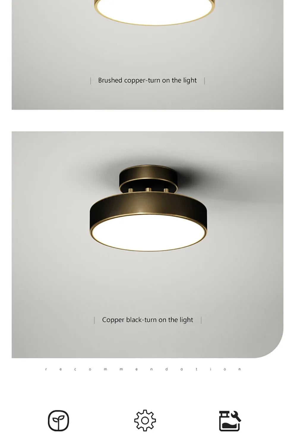 Ceiling Light - Modern LED Copper Decor Fixture for Home SW-36210579 - SWEET-LIGHTS