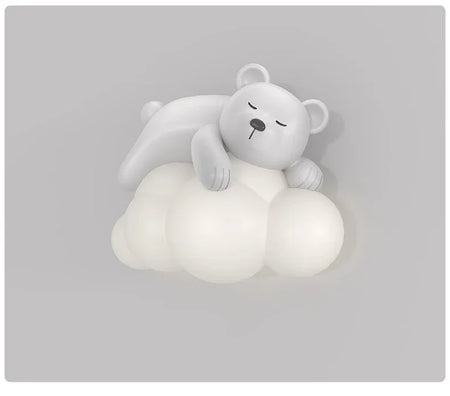 Children Lighting - White Clouds Bear Wall Lamps LED Children's Room Lamp Modern Warm Decor SW-36210345 - SWEET-LIGHTS