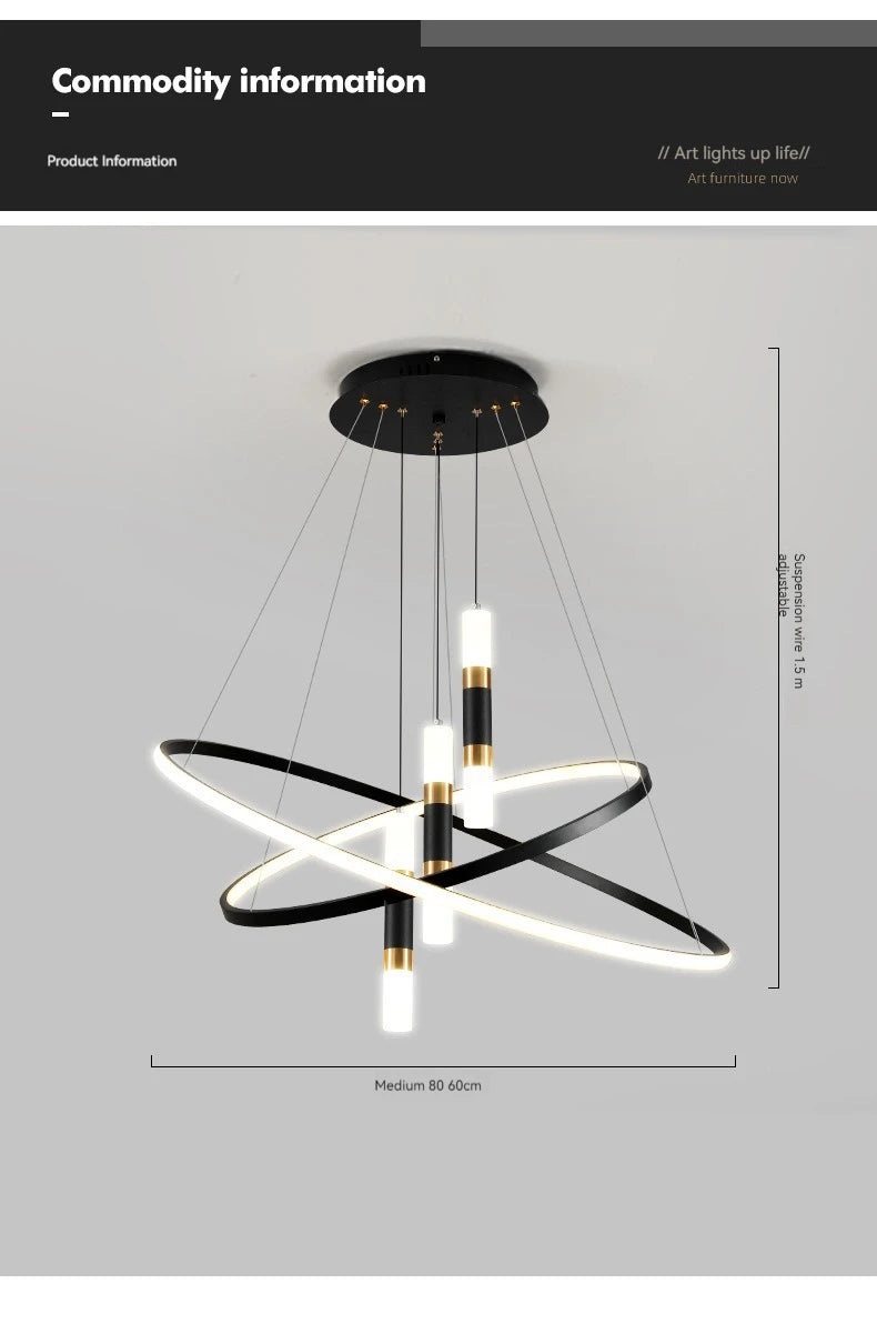 Pendant Light - Modern Round LED Chandelier Fixture for Home Decor SW-36210467 - SWEET-LIGHTS