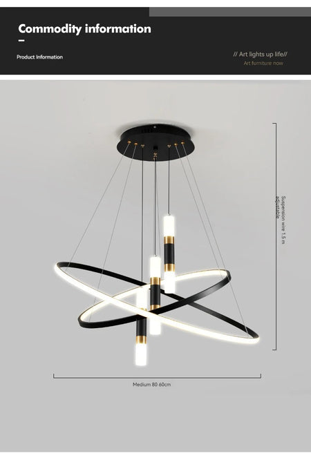 Pendant Light - Modern Round LED Chandelier Fixture for Home Decor SW-36210467 - SWEET-LIGHTS