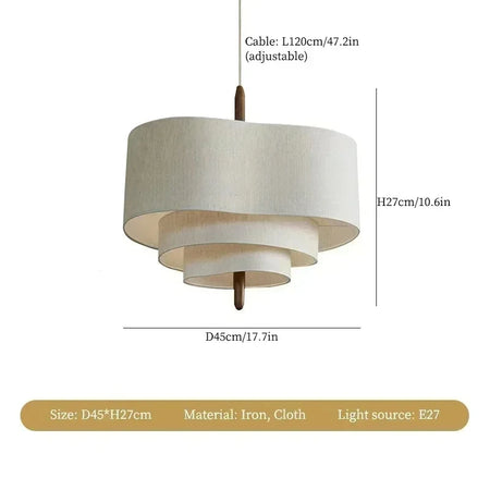 Pendant Light - Japanese Wabi Sabi Cloth Ceiling Chandelier LED Fixture SW-36210458 - SWEET-LIGHTS