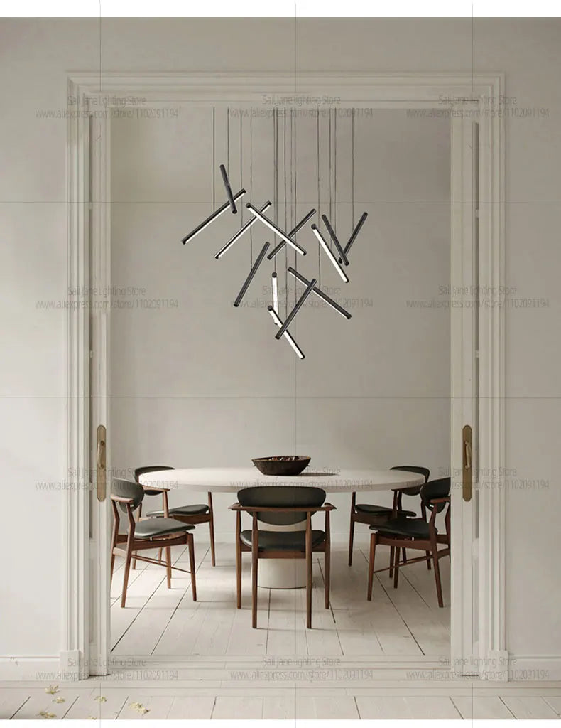 Pendant Light - Minimalist Living Room Long Strip Chandelier SW-36210345 - SWEET-LIGHTS