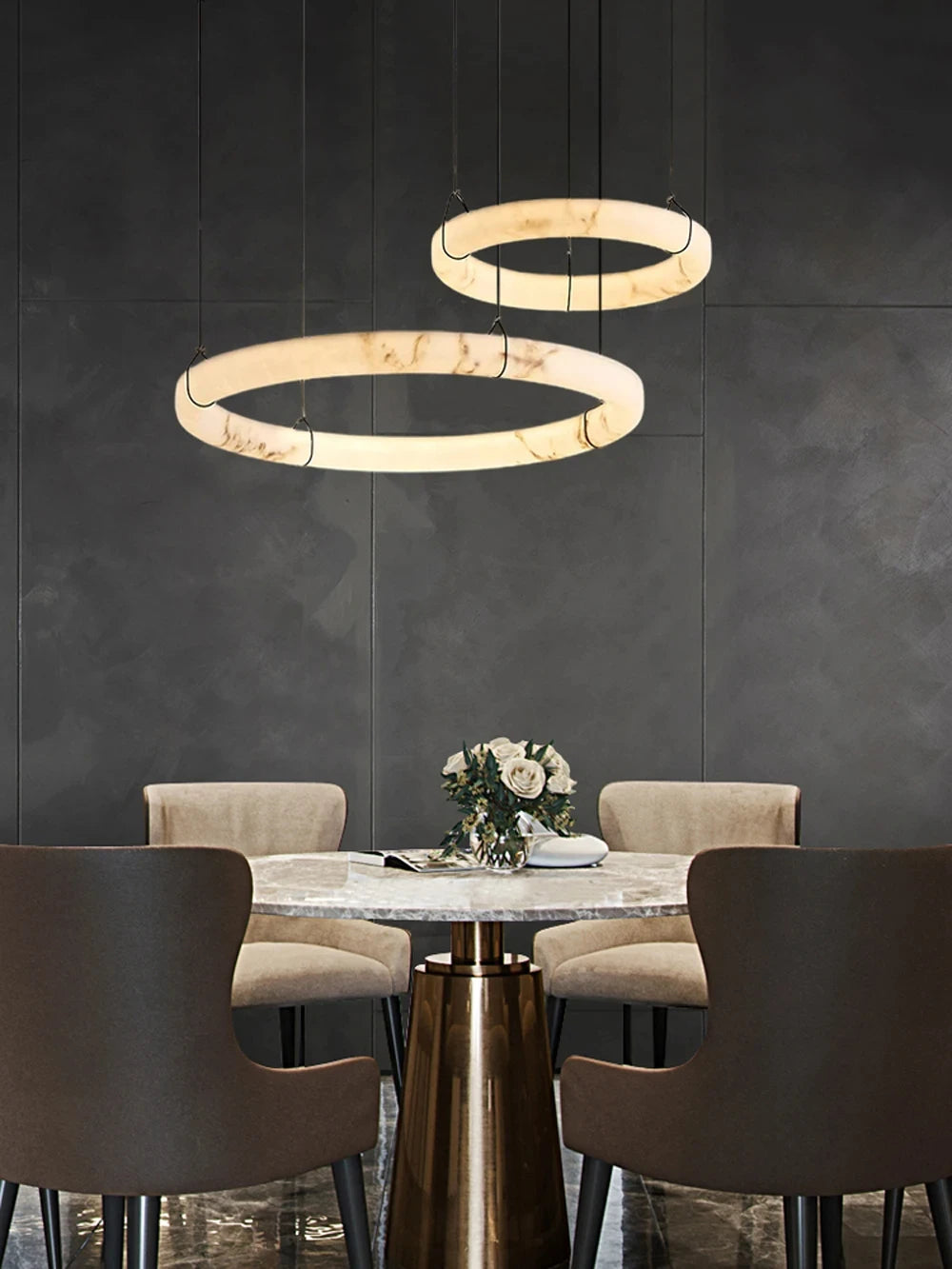 Pendant Light - LED Dimmable Natural Marble Chandelier SW-36210497 - SWEET-LIGHTS