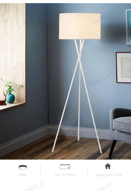 Floor Lamp - Scandinavian Fabric Led Tripod Design Light SW-36210347 - SWEET-LIGHTS