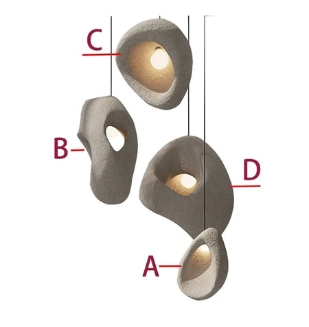 Pendant Light - Modern Wabi-sabi Handmade LED Chandelier Fixture SW-36210457 - SWEET-LIGHTS