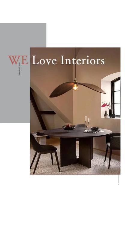 Pendant Light - Modern Wabi Sabi Walnut Chandeliers Home Lights SW-36210567 - SWEET-LIGHTS