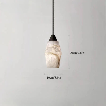 Pendant Light - Natural Marble Alabaster Copper Chandelier SW-36210349 - SWEET-LIGHTS