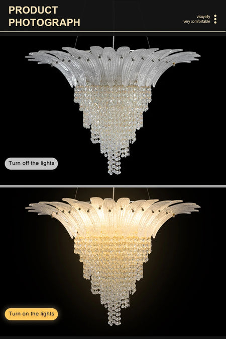 Chandelier - French Designer Crystal Chandelier Adjustable Height SW-36210345 - SWEET-LIGHTS