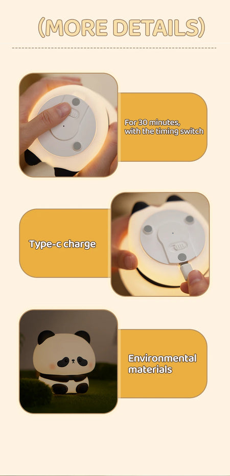 Children Lighting - Panda LED Night Light Touch USB Lamp SW-36210458 - SWEET-LIGHTS