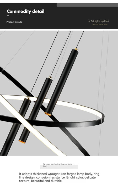 Pendant Light - Modern Round LED Chandelier Fixture for Home Decor SW-36210467 - SWEET-LIGHTS