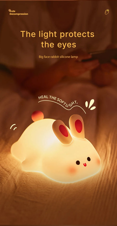 Children Lighting - Cute Rabbit Rechargeable Night Lamp Touch Sensor USB Light for Kids Gift SW-36210345 - SWEET-LIGHTS