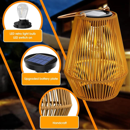 Outdoor Light - 1pcs/2pcs Solar Hand Woven 0.6W Garden Light SW-36210793 - SWEET-LIGHTS
