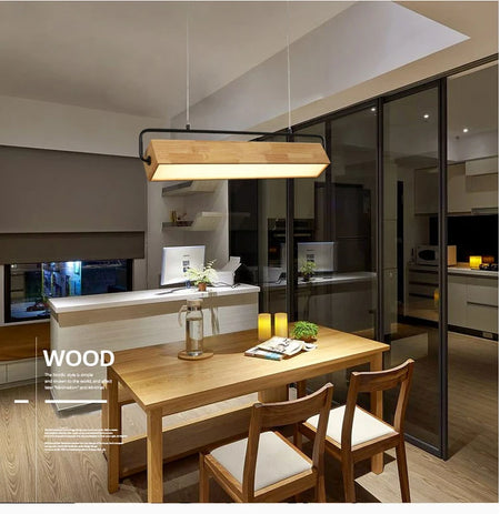 Pendant Light - High-end Simple Nordic Wooden LED with Metal Pole for Restaurants and Cafes Bright SW-36210748 - SWEET-LIGHTS