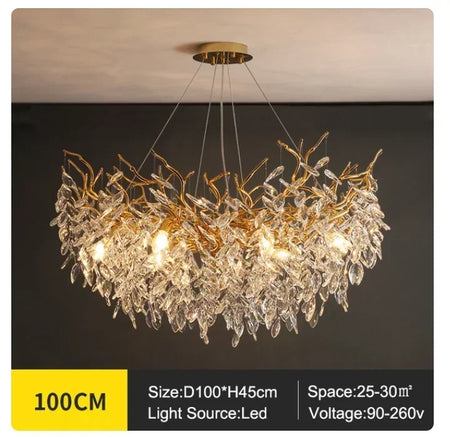 Pendant Light - French Luxury Golden Modern Branch Chandelier SW-36214678 - SWEET-LIGHTS