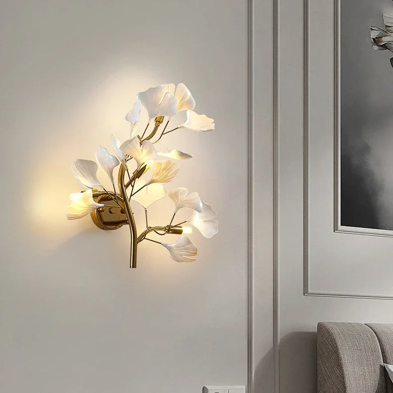 Wall Light - Creative Foyer Nordic Bedroom Ginkgo Leaf Lamp SW-36210234 - SWEET-LIGHTS