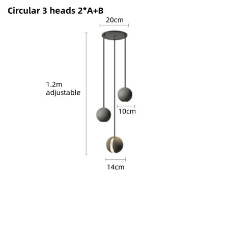 Pendant Light - Minimalist Cement Chandelier Modern Planet Moon Pendant Lights for Bedroom Dining Room Bar SW-36210458 - SWEET-LIGHTS