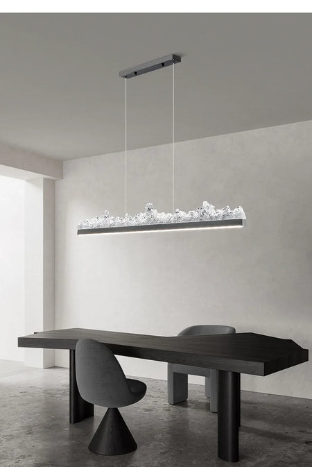 Pendant Light - Italian Minimalist Iceberg Chandeliers Modern Luxury Long Strip Hanging Lights for Bedroom Dining Room Kitchen Island Led Lamp SW-36210123 - SWEET-LIGHTS