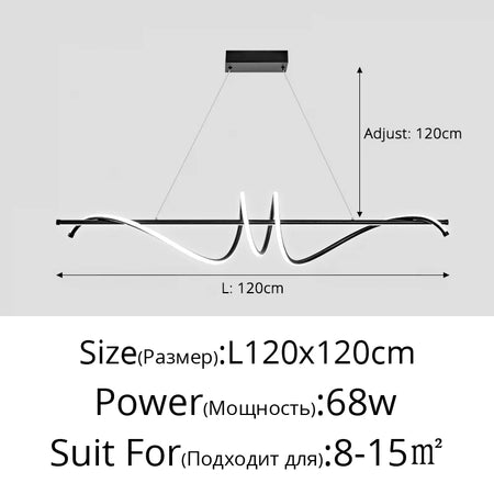 Pendant Light - Modern LED Living Room Hanging Lamp for Dining Table Kitchen Office Home Decor Minimalist SW-36210347 - SWEET-LIGHTS