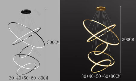 Chandelier - Modern Home Decor LED Pendant Light for Staircase SW-36210346 - SWEET-LIGHTS