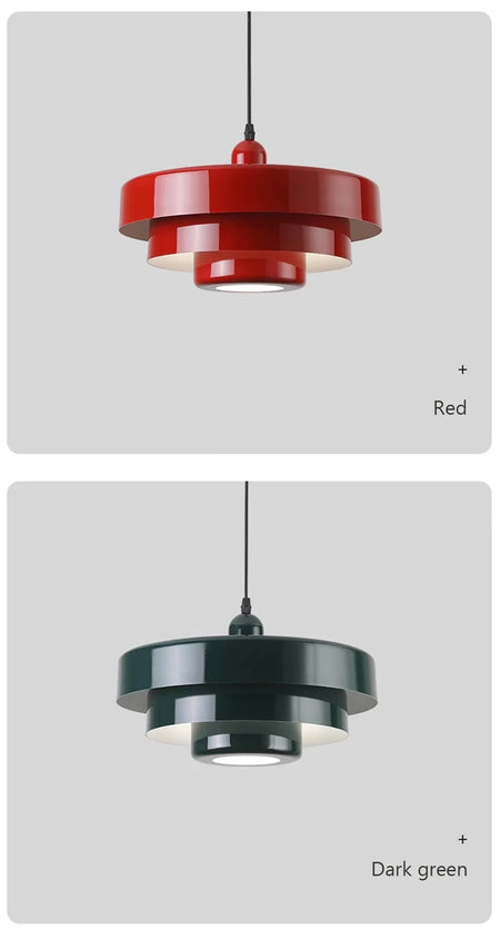 Pendant Light - Nordic LED Macaron Fixture Carbon Steel White Dark Green Orange for Restaurant Living Rooms SW-36210724 - SWEET-LIGHTS