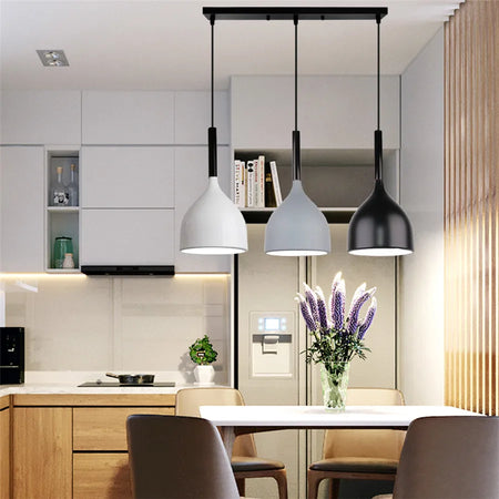 Pendant Light - Modern 3 Heads Wood Aluminum Chandelier Black SW-36210478 - SWEET-LIGHTS