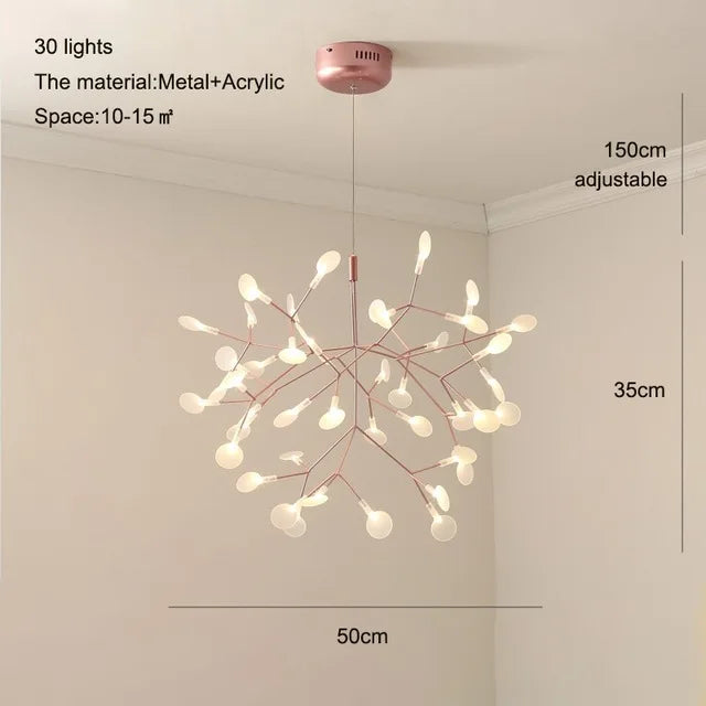 Pendant Light - Nordic Modern Firefly Chandelier Black Gold SW-36210753 - SWEET-LIGHTS
