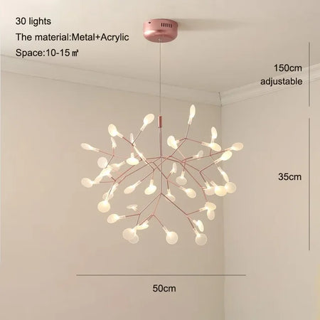 Pendant Light - Nordic Modern Firefly Chandelier Black Gold SW-36210753 - SWEET-LIGHTS