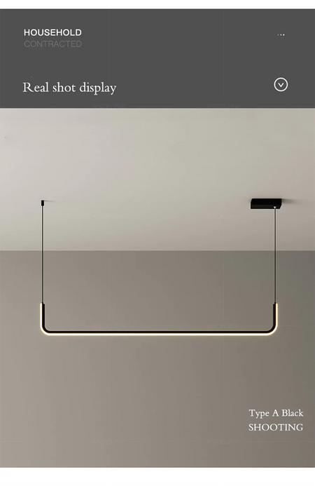 Pendant Light - Modern LED Strip Chandelier Gold Indoor Lamp SW-36210345 - SWEET-LIGHTS